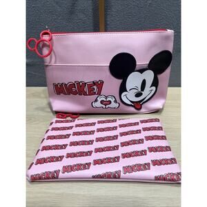 Disney Primark Mickey Mouse Makeup Travel Set Bags of 2 Pink Mint Condition